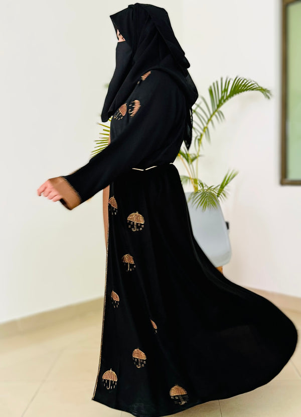 Gloria Gown Abaya - Golden