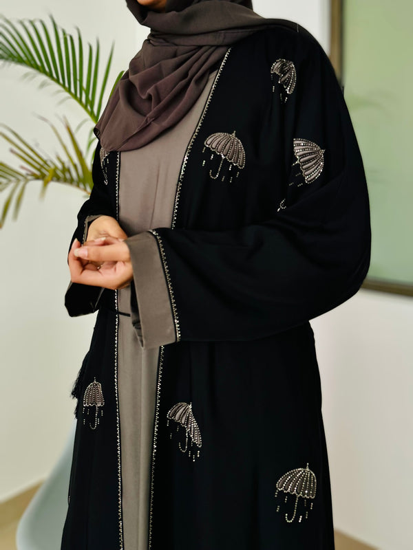 Gloria Grey Gown Abaya