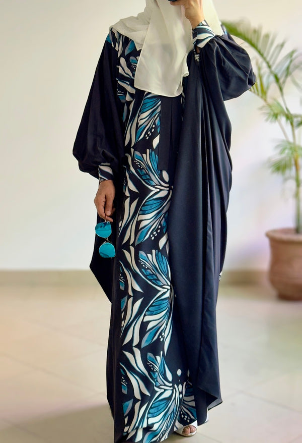 Fasiha Dark Grey Tie Abaya