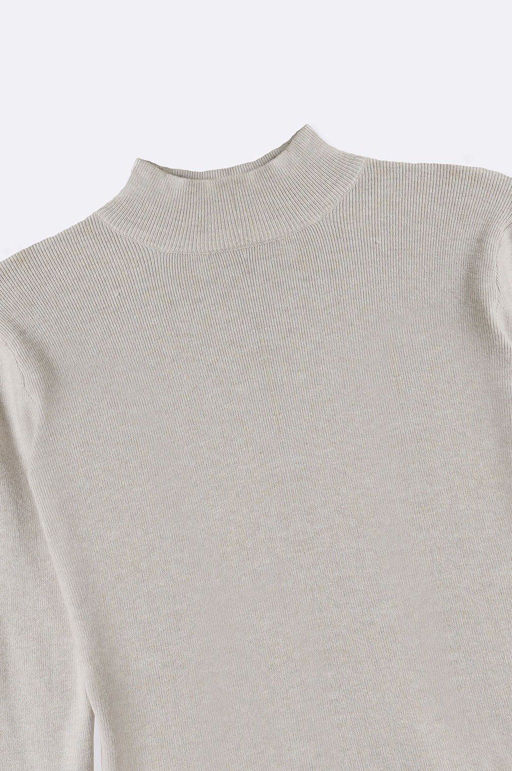 Luxury Beige Jilpop High Crew Sweater