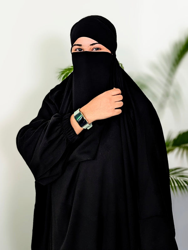 Alma Jilbab Set (Black - Color)