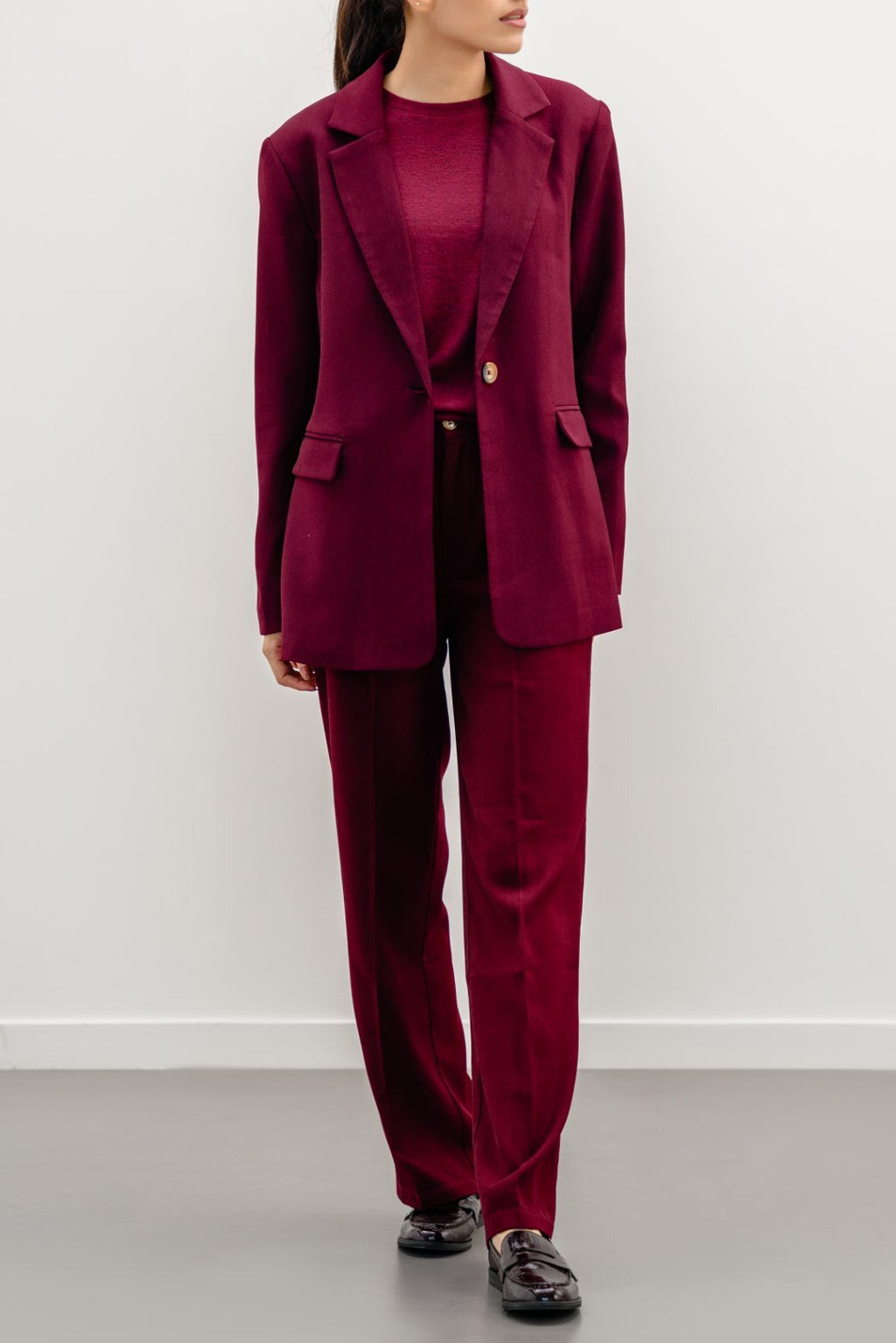 Tailored Burgundy Jilpop Blazer