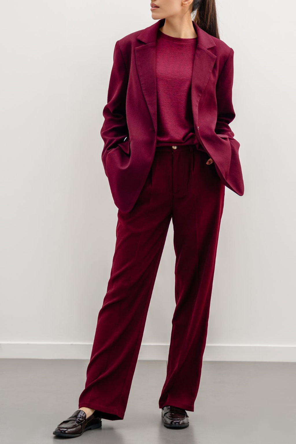 Tailored Burgundy Jilpop Blazer