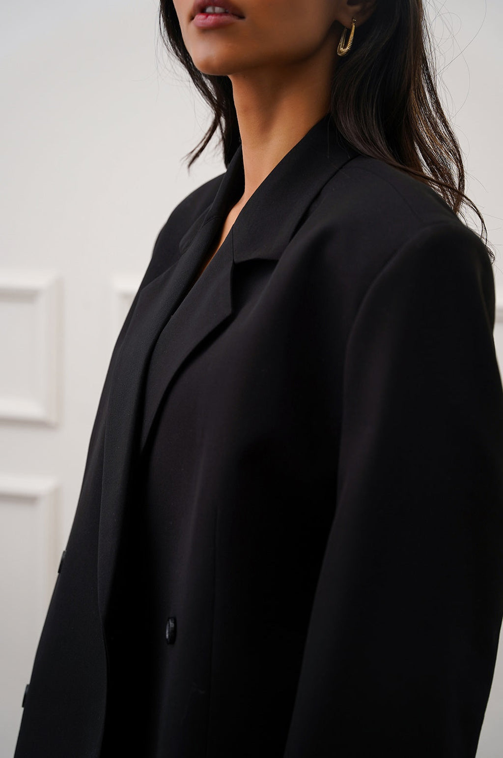 Tokyo Black Jilpop Blazer With Open Vents