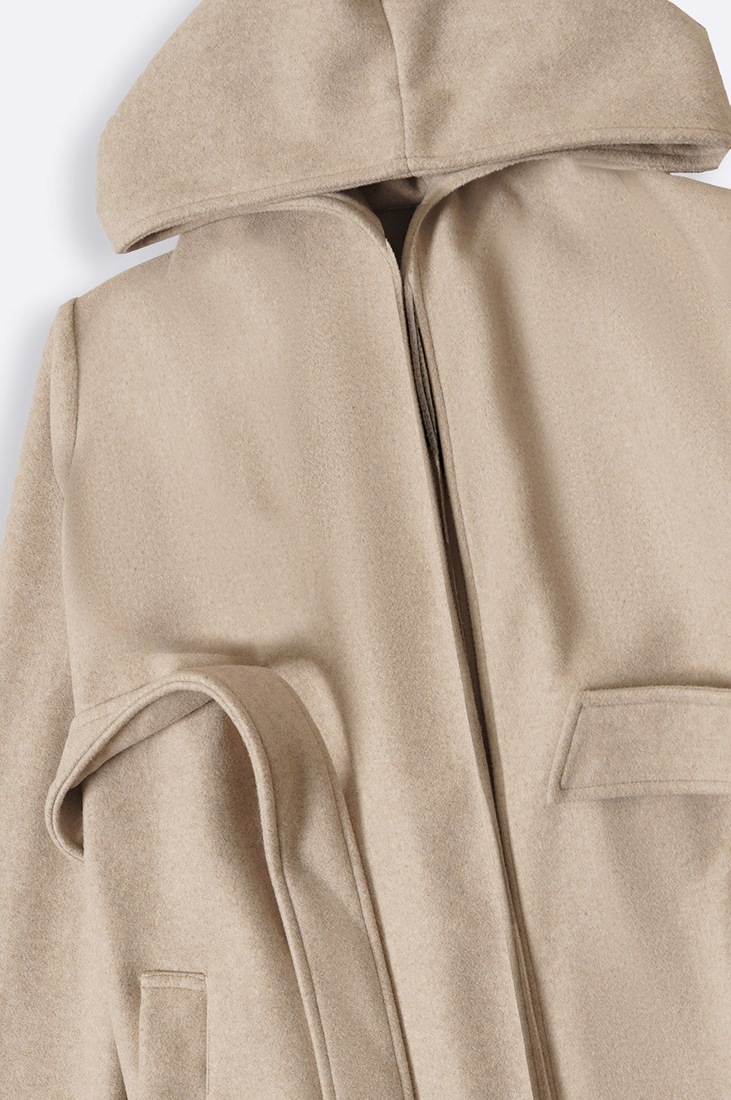 Midi Camel Jilpop Coat With Hood