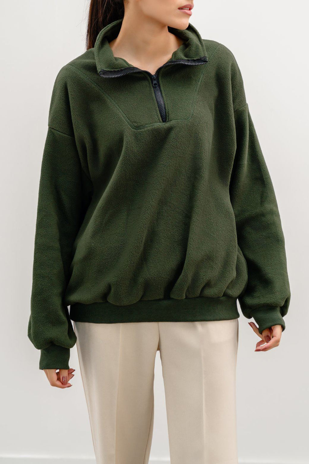 Fleece Green Jilpop Pull-Over