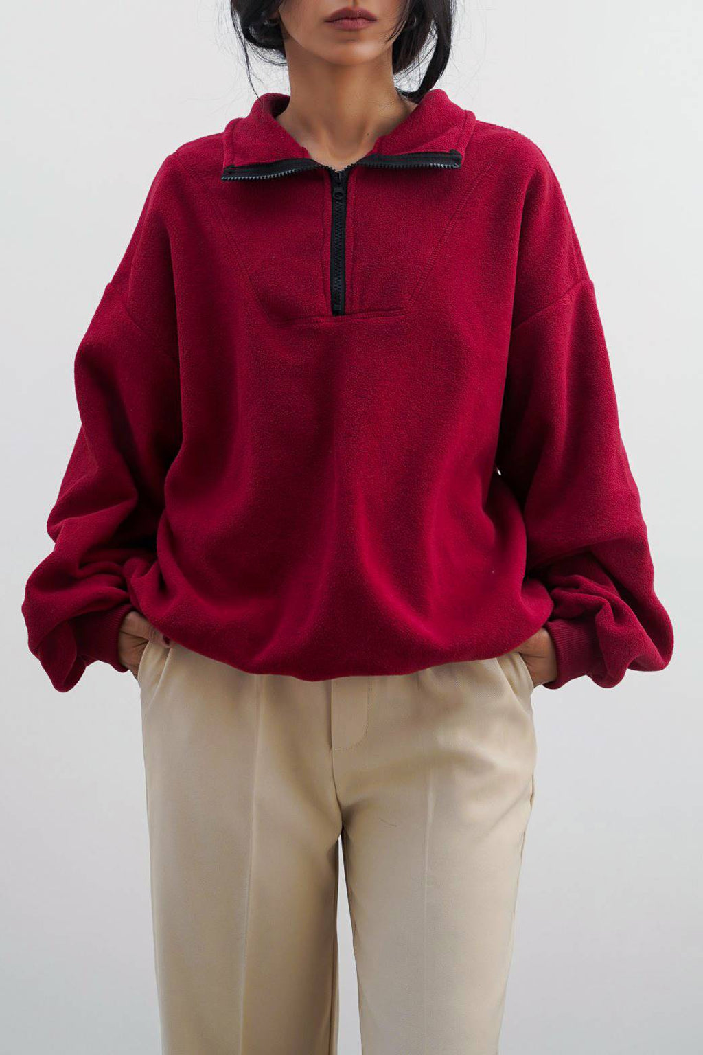 Fleece Wine Jilpop Pull-Over