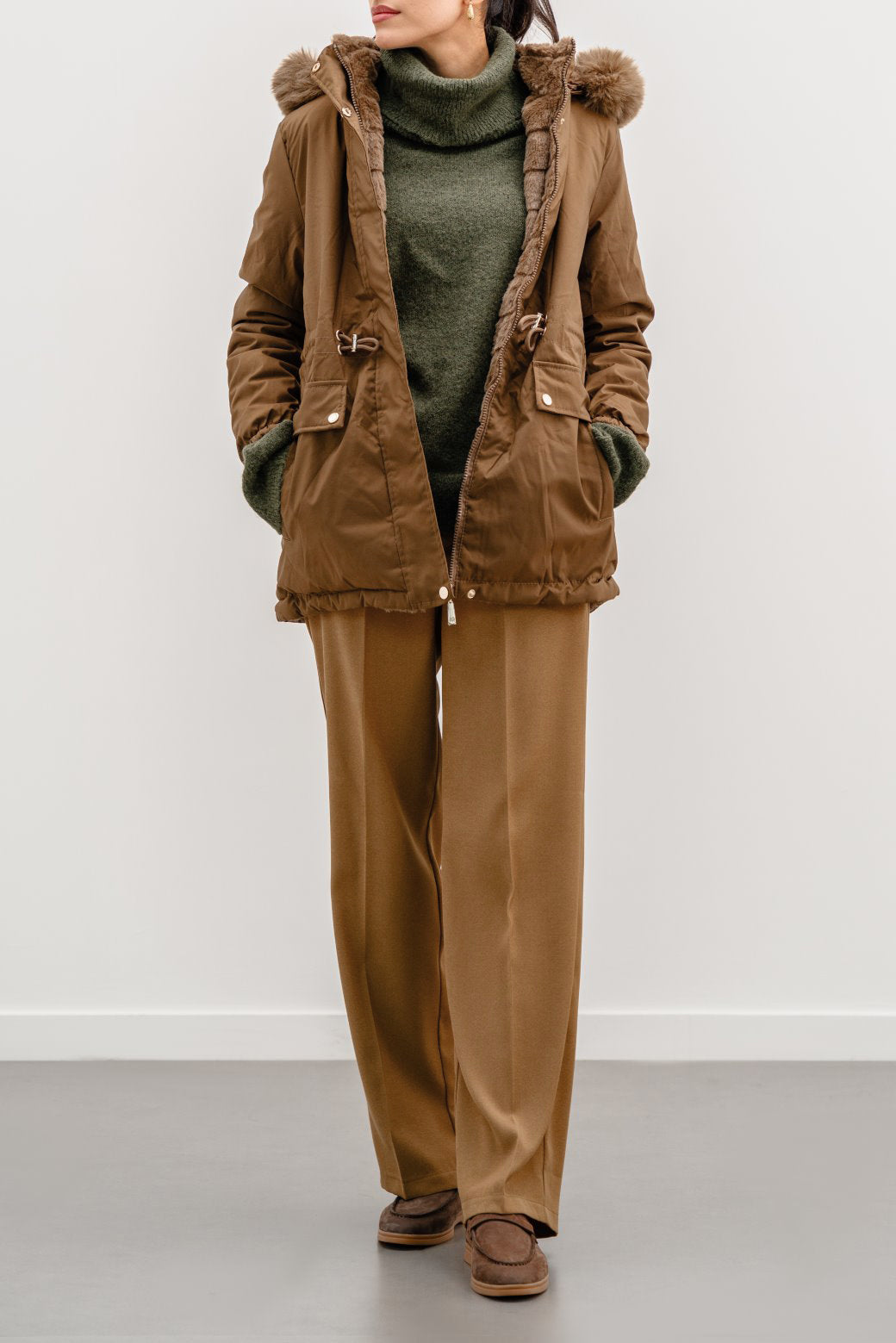 Arctic Coffee Jilpop Puffer Jacket