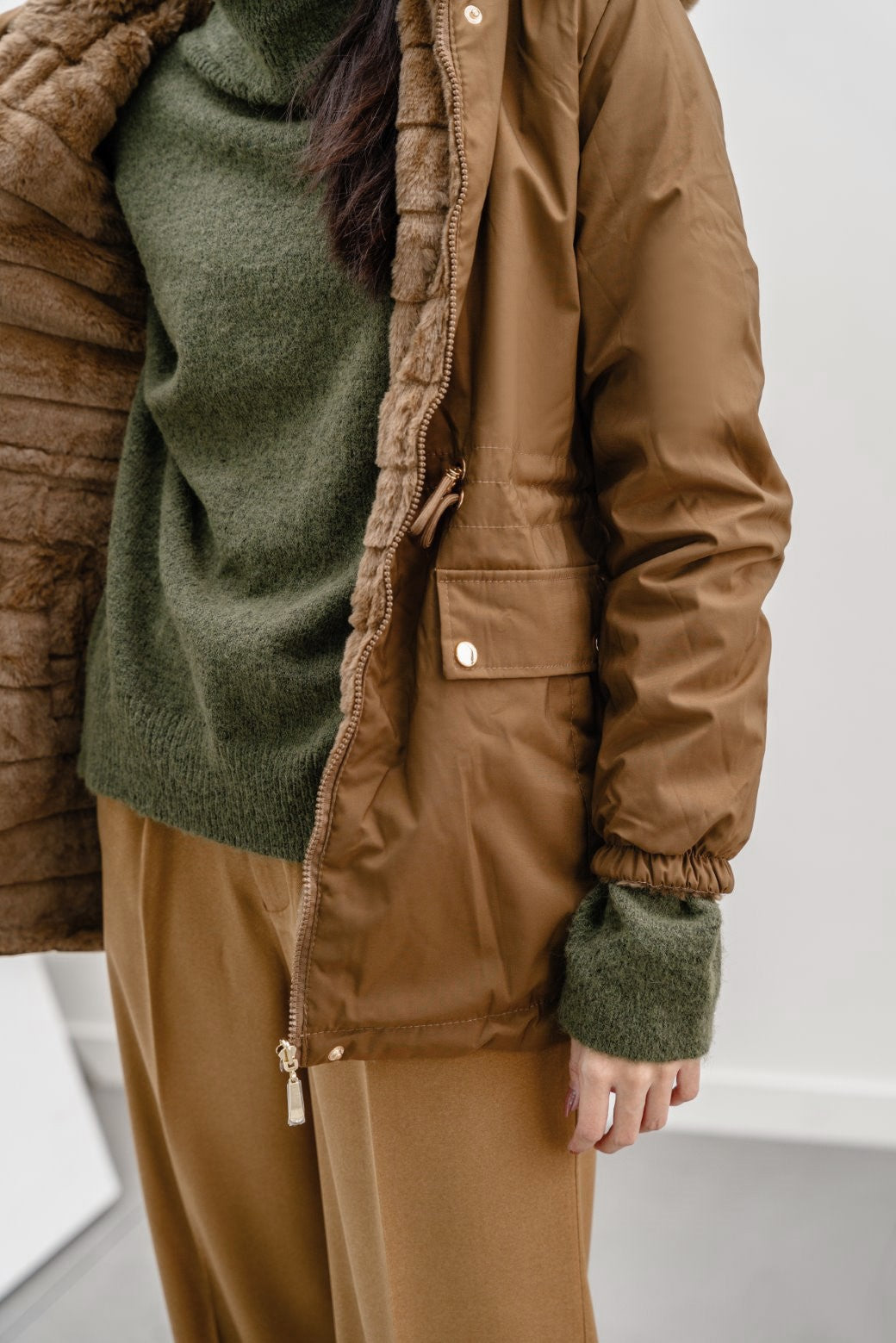 Arctic Coffee Jilpop Puffer Jacket