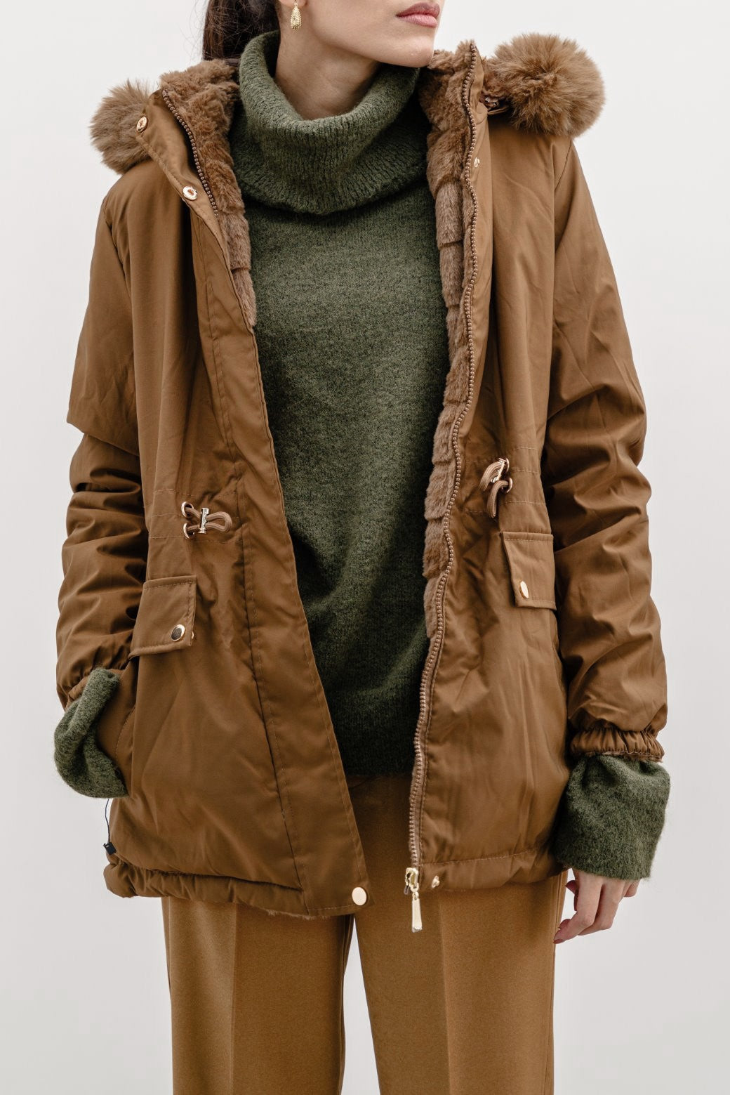 Arctic Coffee Jilpop Puffer Jacket