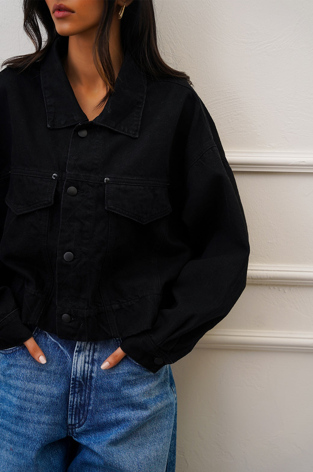 Seoul Black Jilpop Denim Jacket