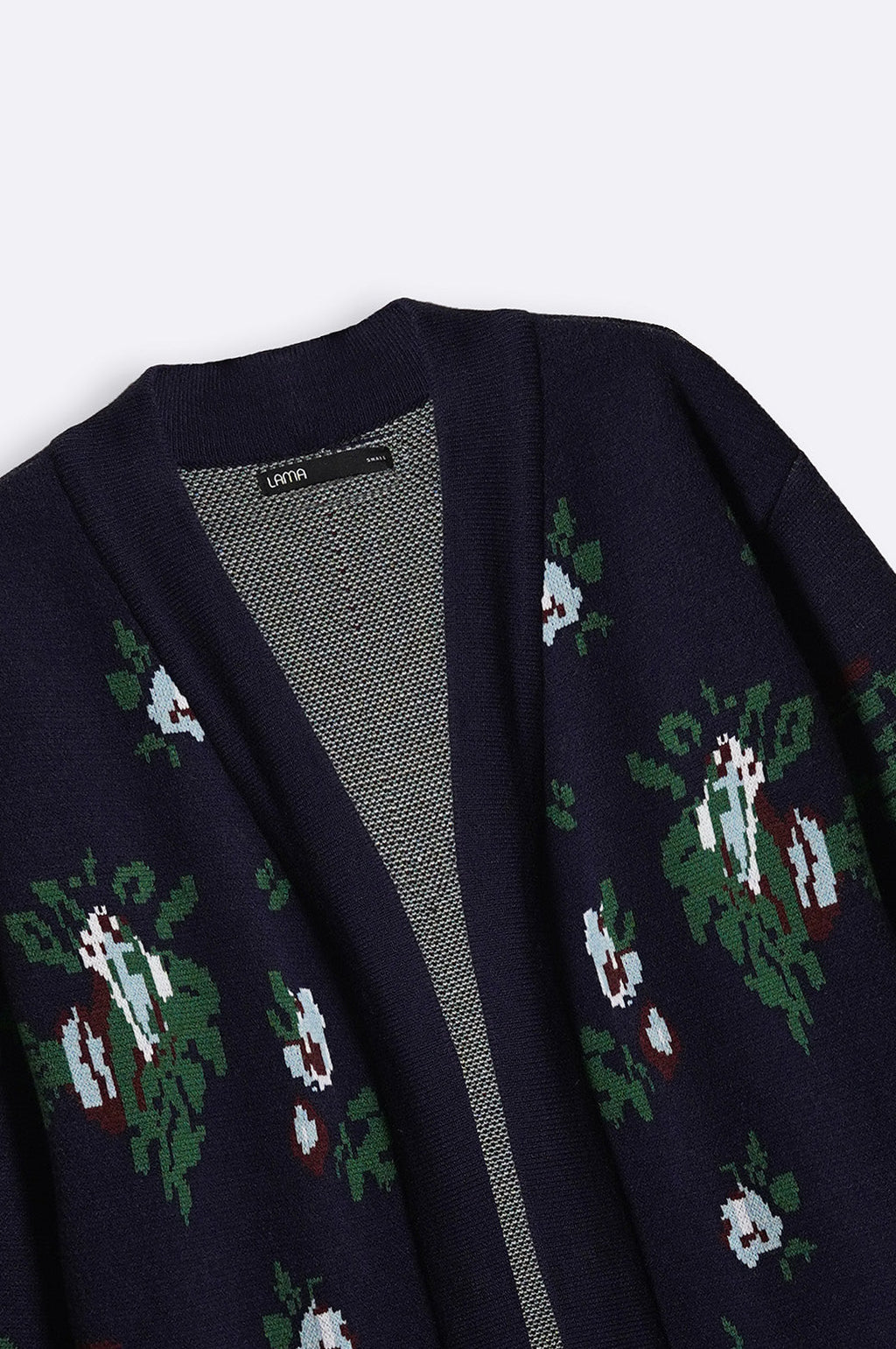 Roses Dark Navy Jilpop Jacquard Cardigan