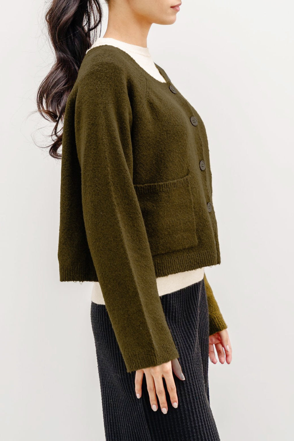 Soft Green Jilpop Knit Cardigan