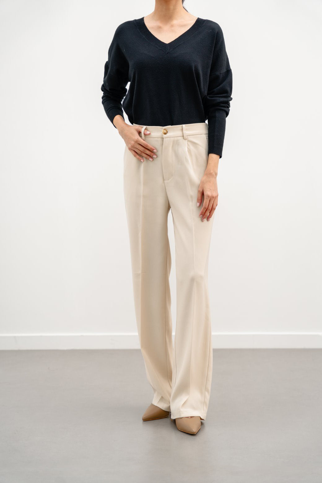 Homebody Black Jilpop V-Neck Sweater