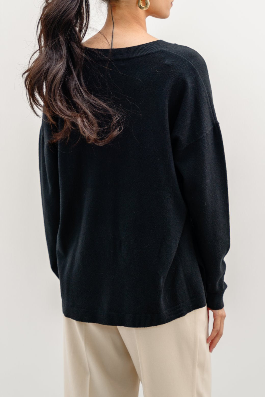 Homebody Black Jilpop V-Neck Sweater
