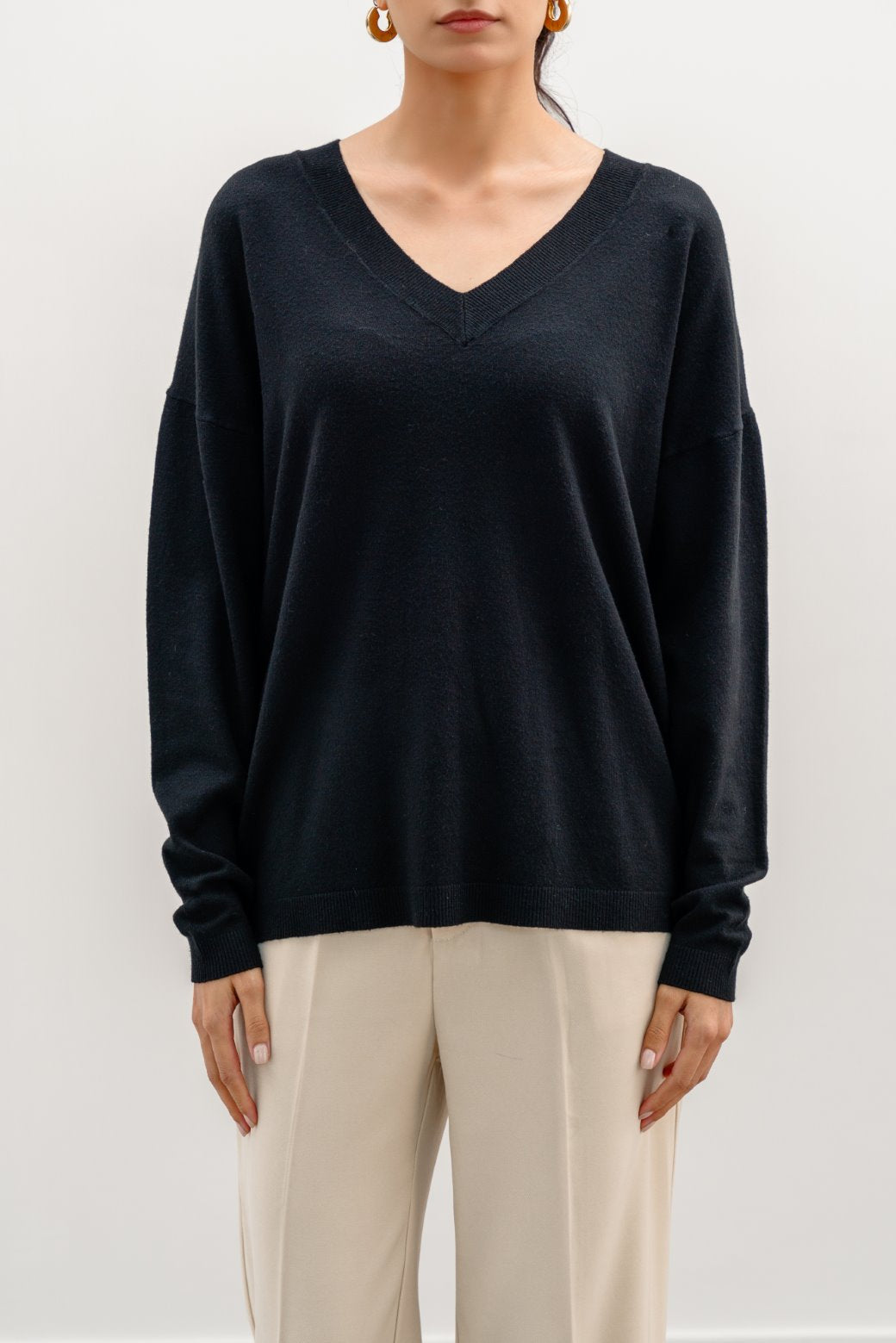 Homebody Black Jilpop V-Neck Sweater
