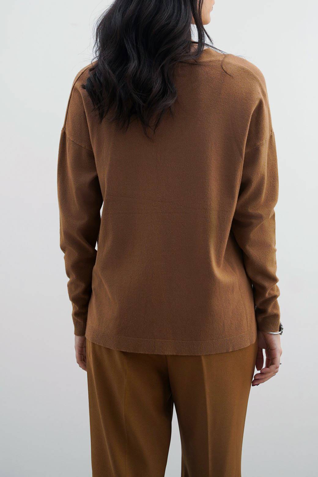 Homebody Camel Jilpop V-Neck Sweater