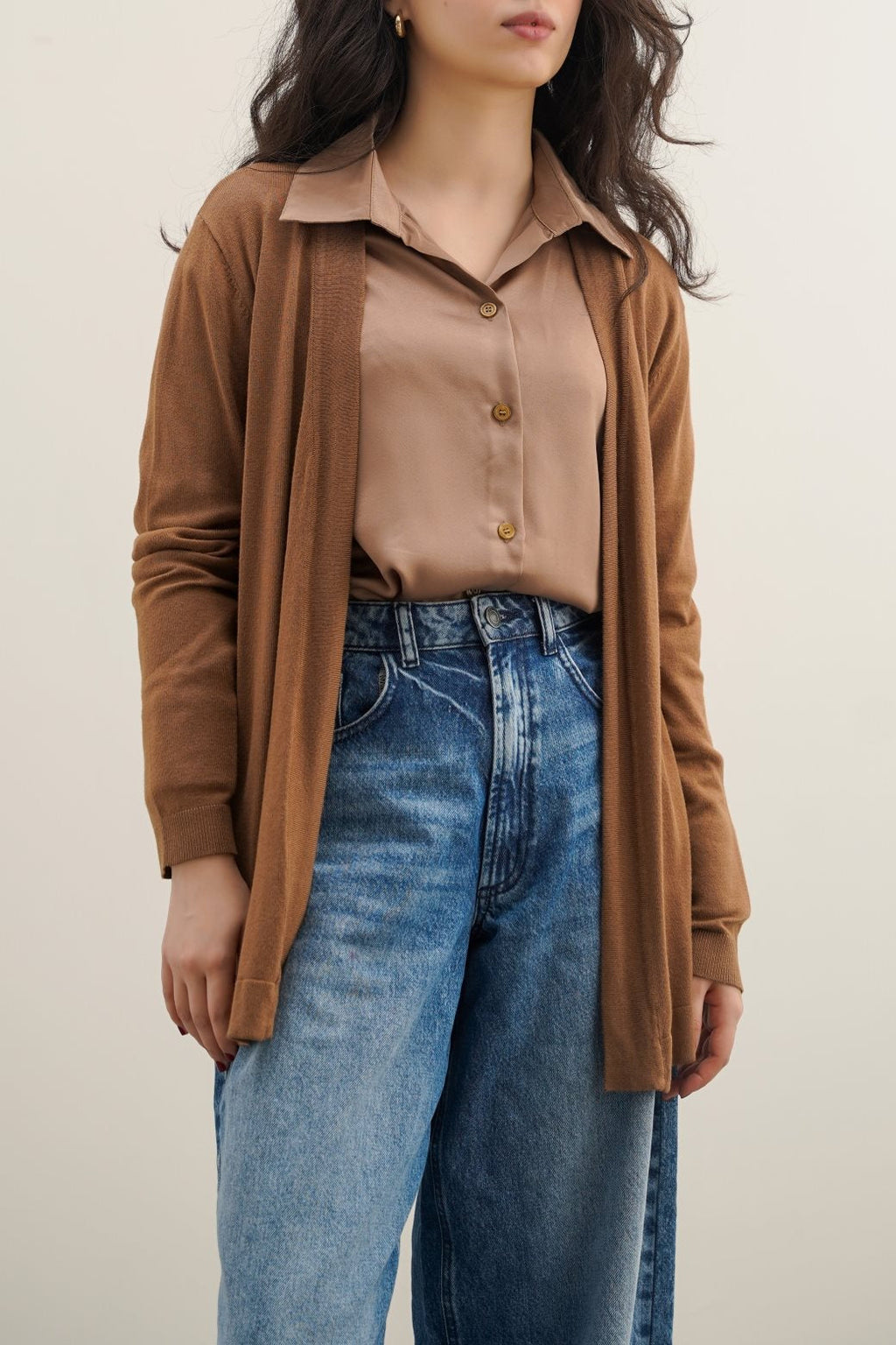 Lightweight Camel Jilpop Daily Cardigan