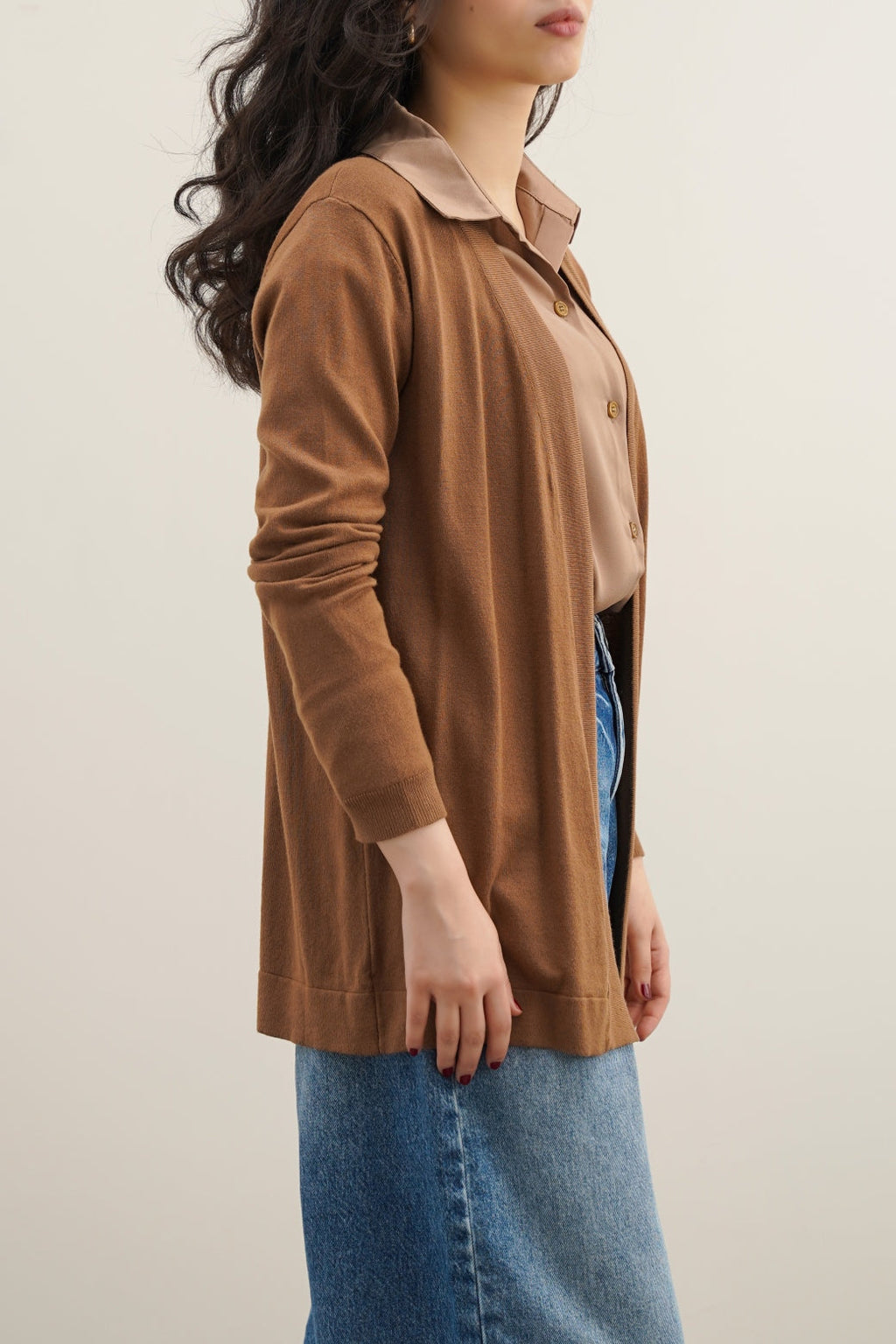 Lightweight Camel Jilpop Daily Cardigan