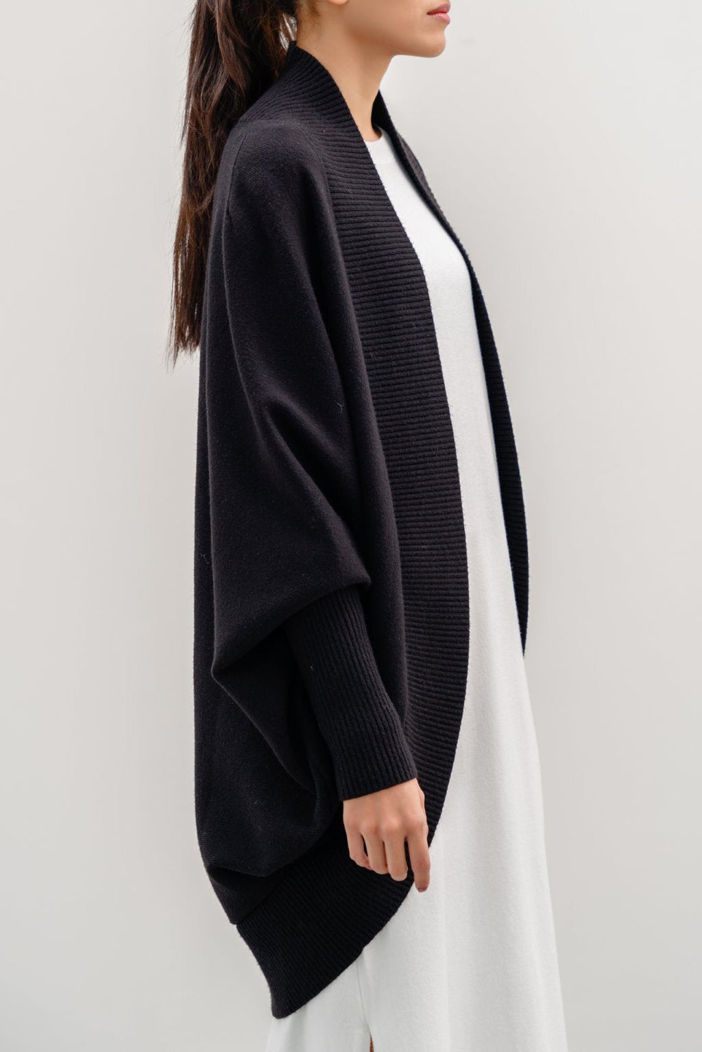 Luxe Black Jilpop Shrug Cardigan