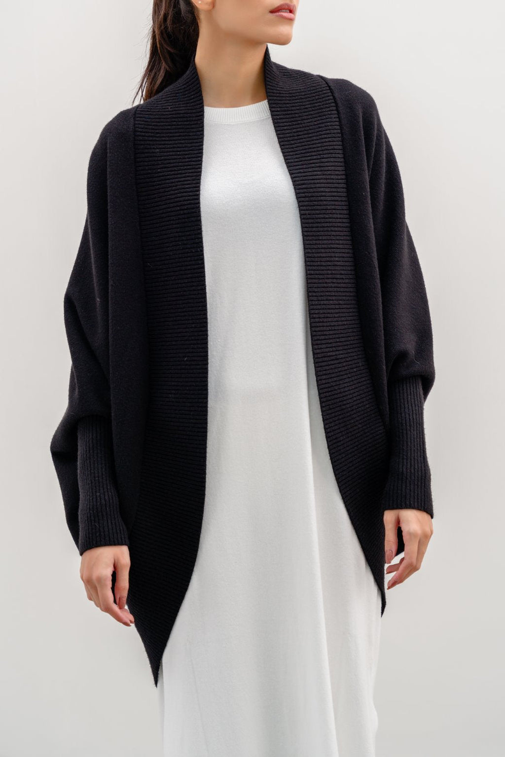 Luxe Black Jilpop Shrug Cardigan