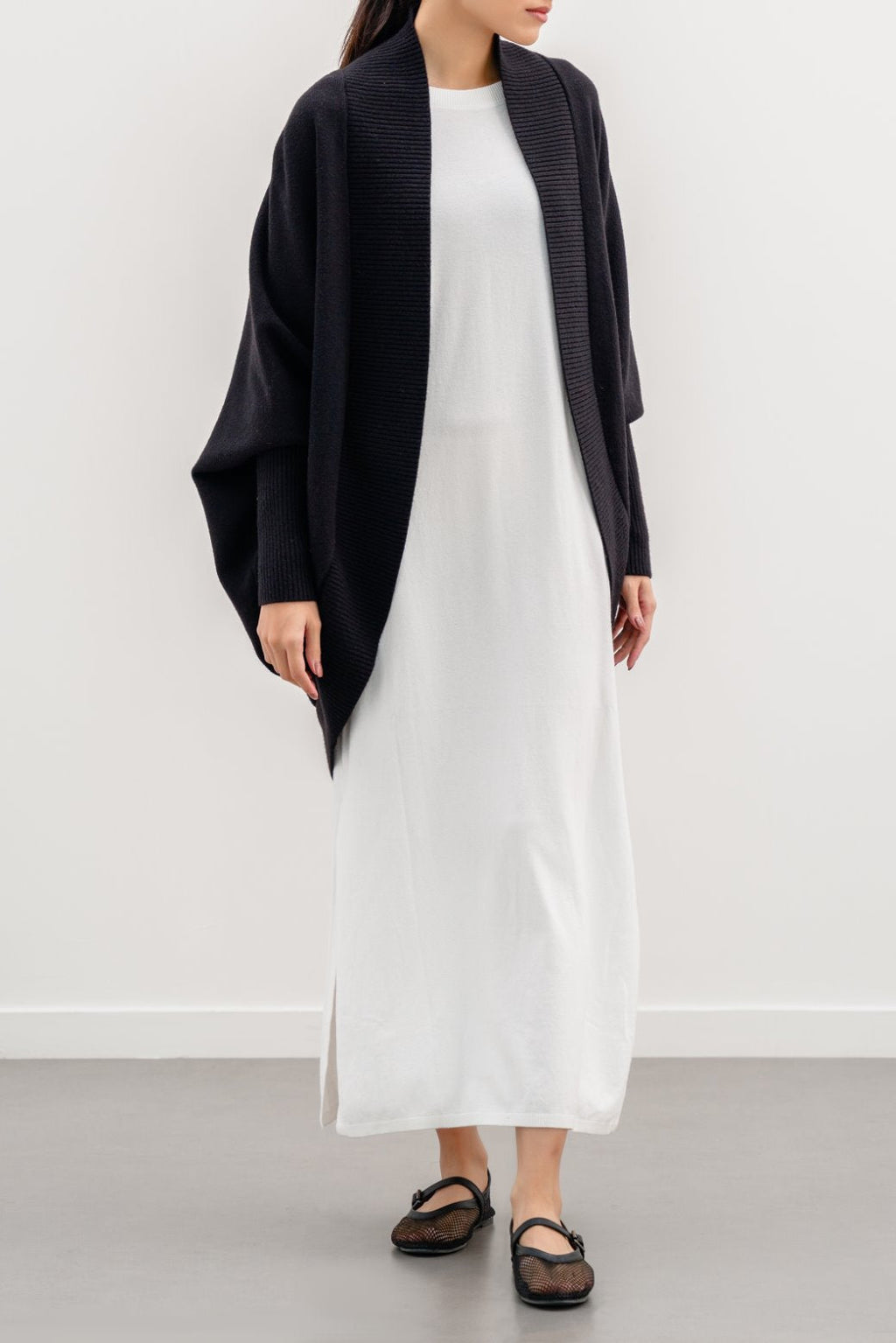 Luxe Black Jilpop Shrug Cardigan