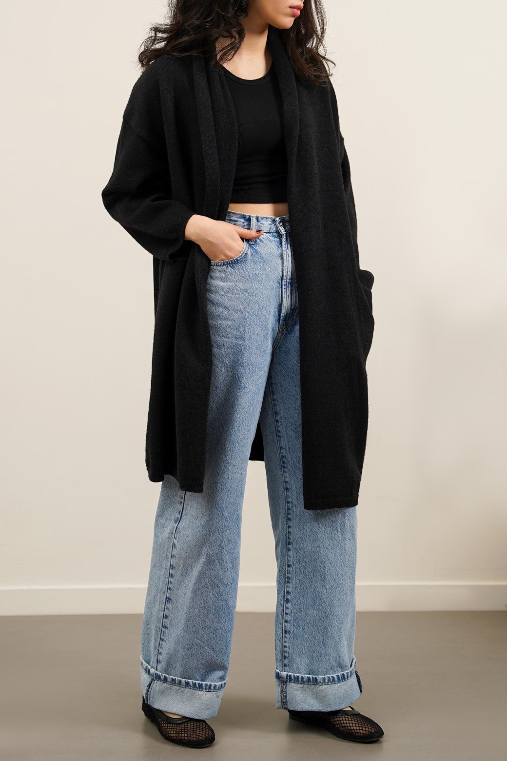 The Black Jilpop Mom Cardigan