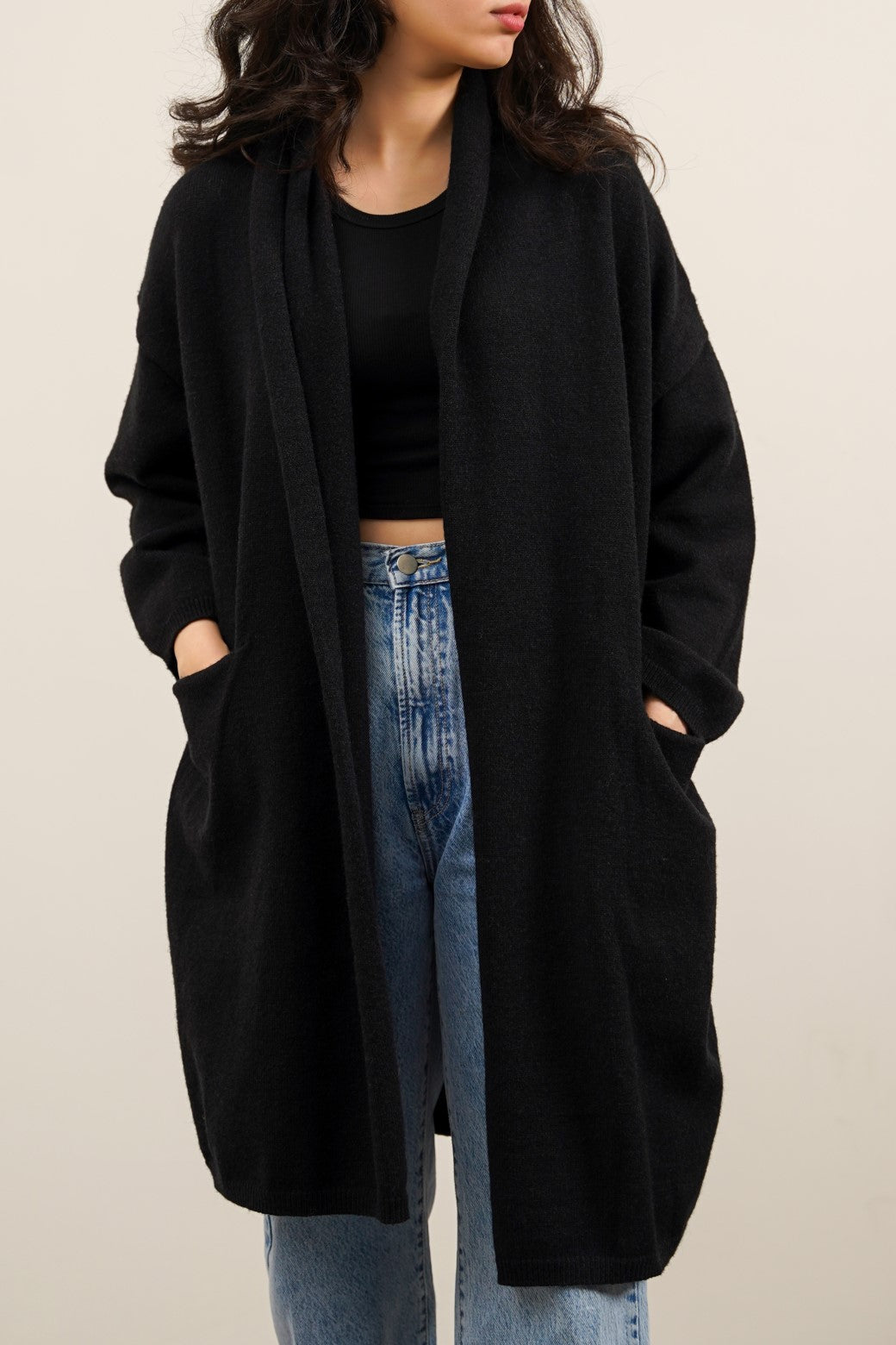 The Black Jilpop Mom Cardigan