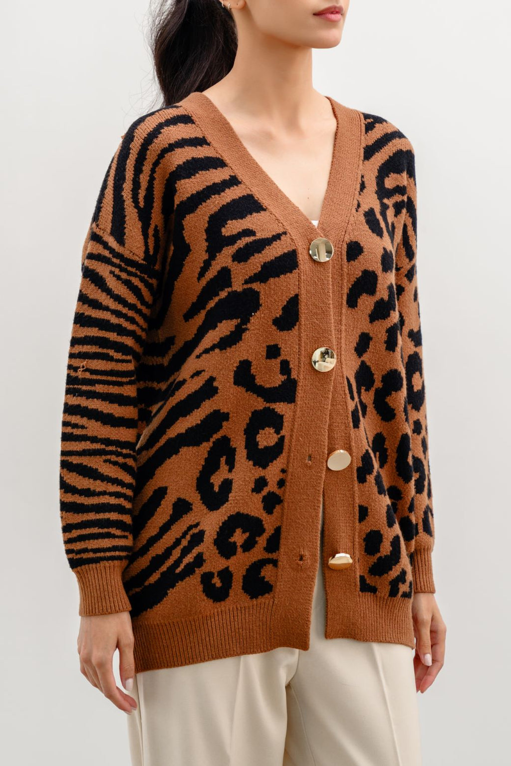 Jungle Dark Brown Jilpop Cardigan