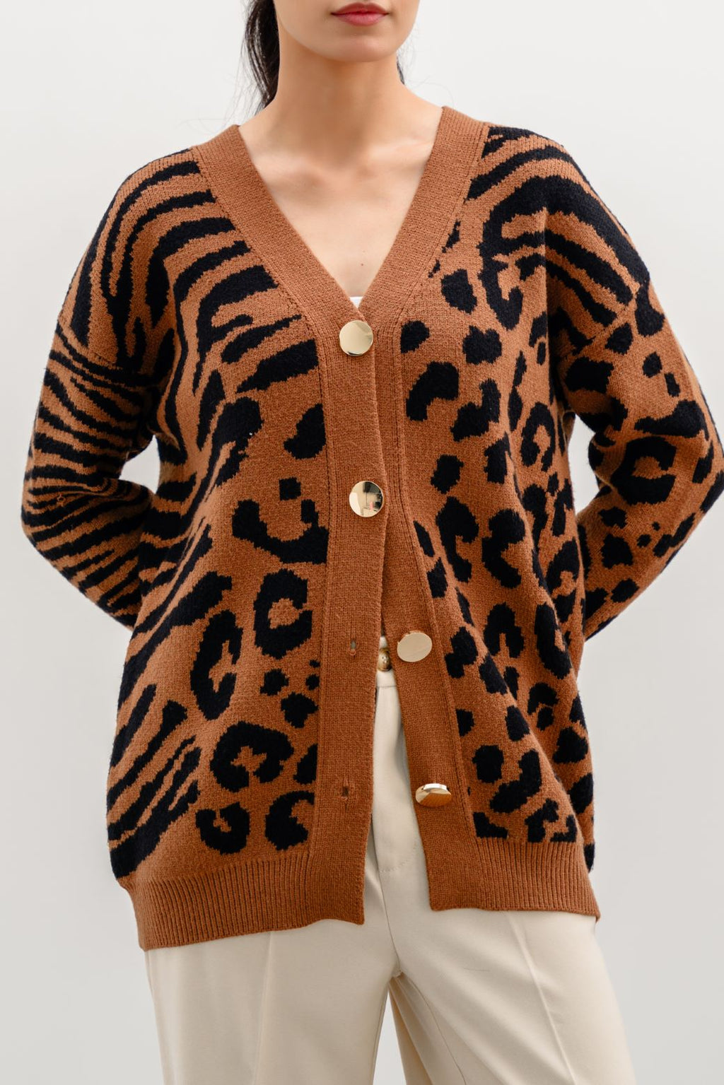 Jungle Dark Brown Jilpop Cardigan
