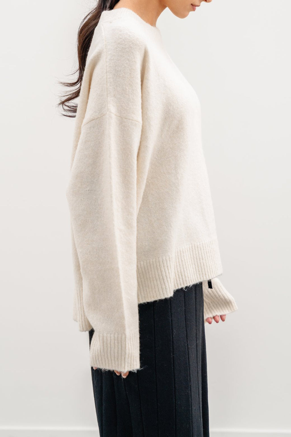 Soft Beige Jilpop Knit Sweater