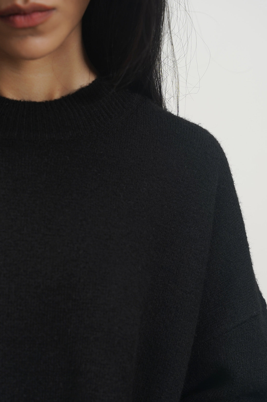 Soft Black Jilpop Knit Sweater