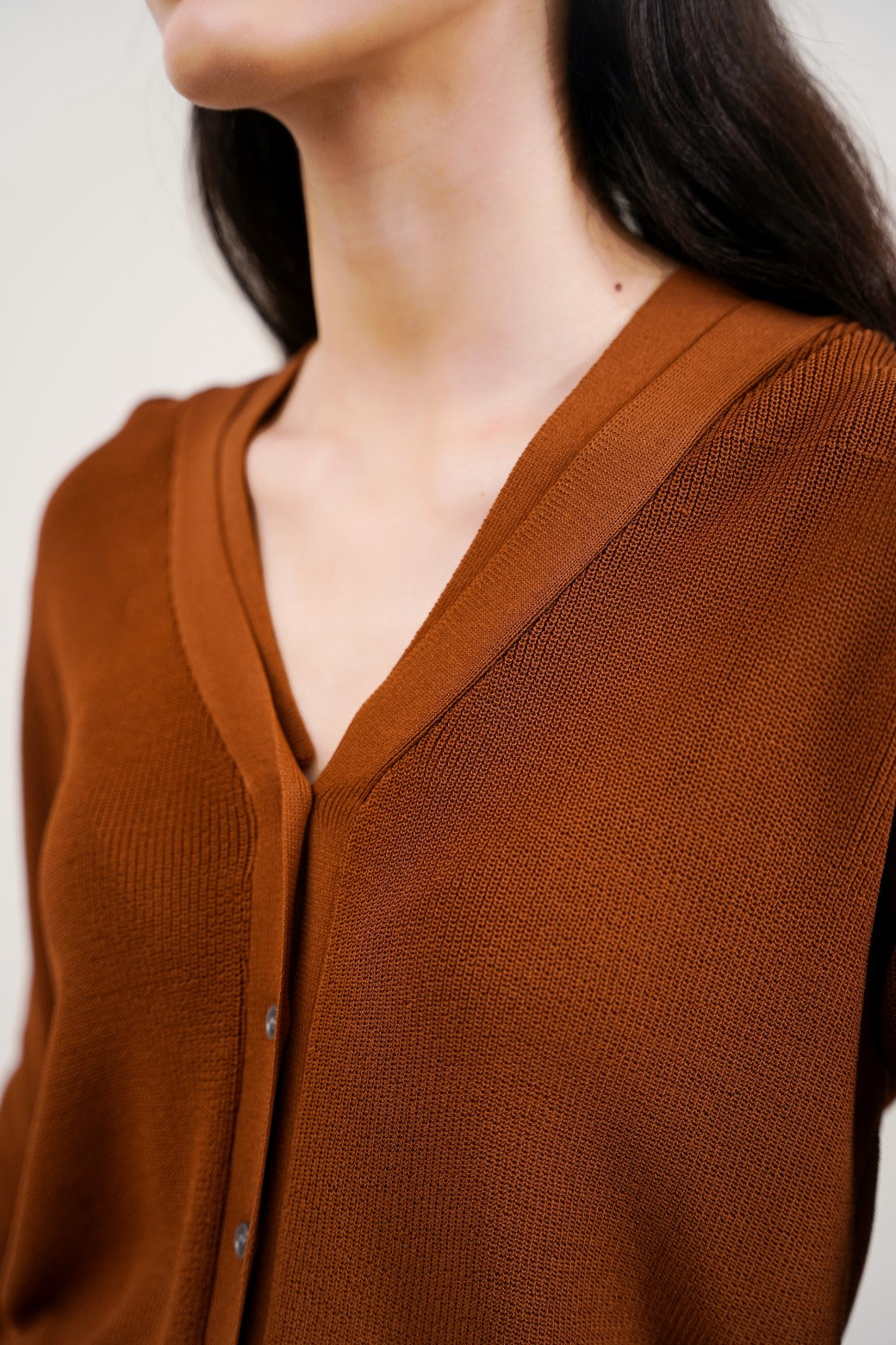 Needle Camel Jilpop Knit Cardigan