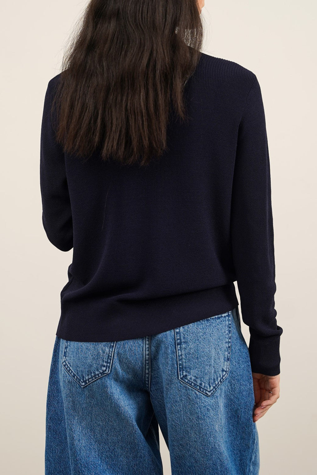 Needle Navy Jilpop Knit Cardigan