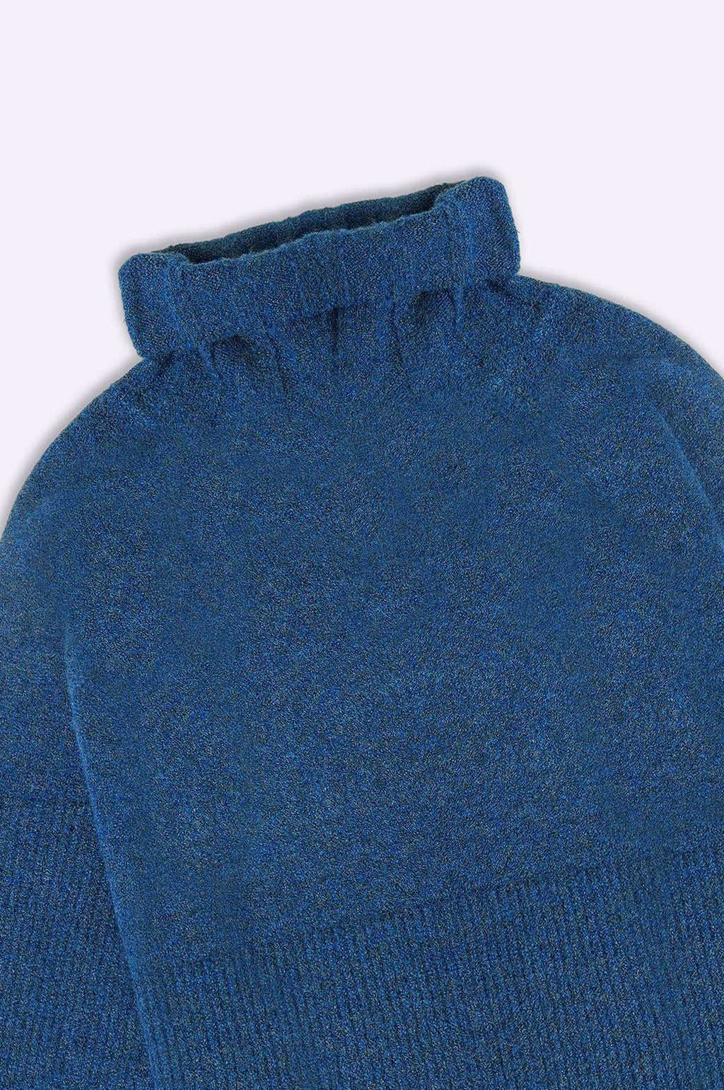 Morocco Teal Jilpop Rib Sleeve Sweater