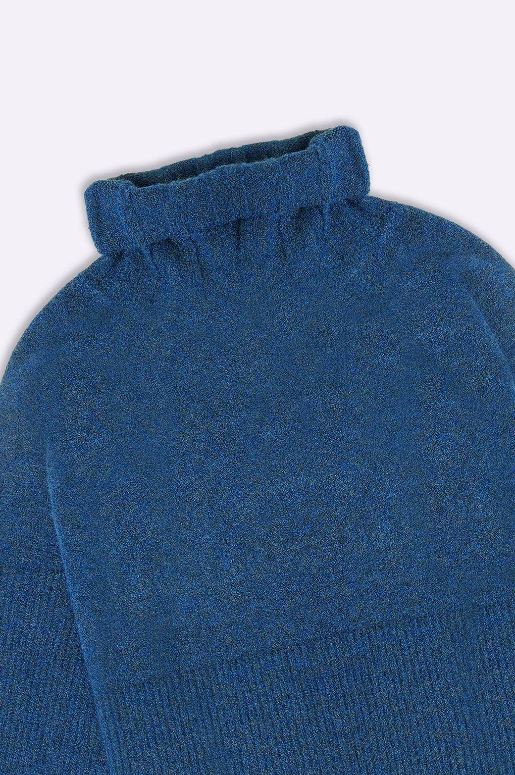 Morocco Teal Jilpop Rib Sleeve Sweater