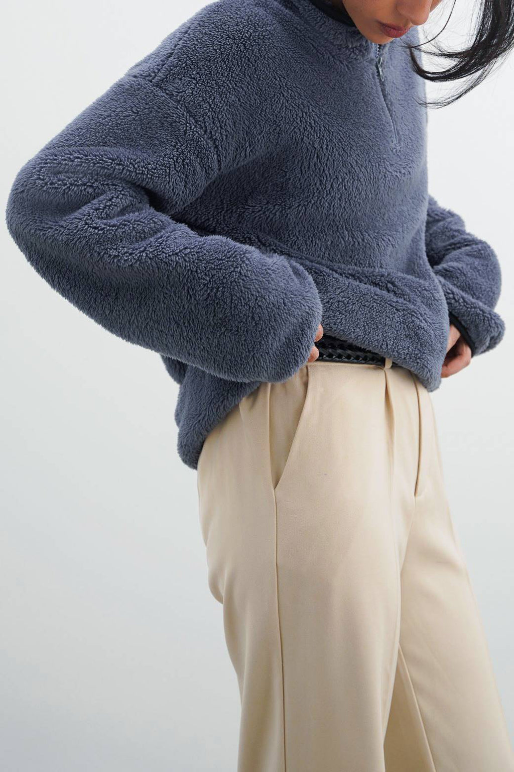 Cozy Blue Jilpop Fur Pull-Over