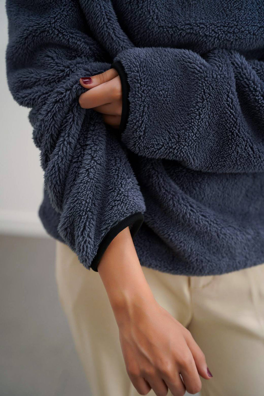 Cozy Blue Jilpop Fur Pull-Over