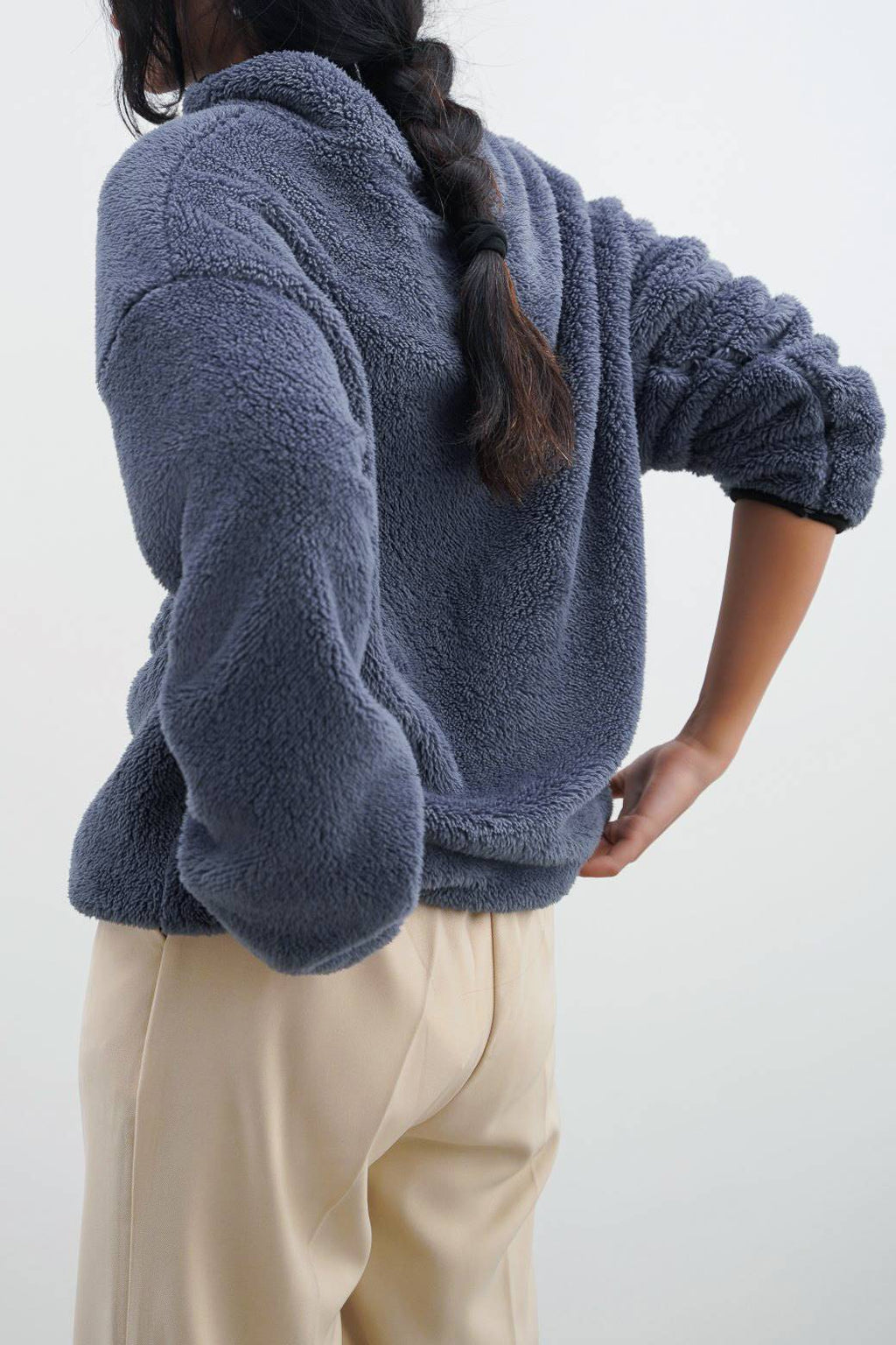 Cozy Blue Jilpop Fur Pull-Over
