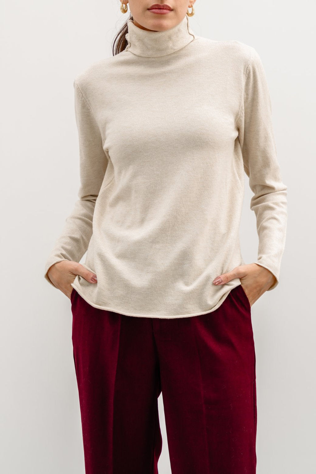 Lightweight Beige Jilpop Sweater Top