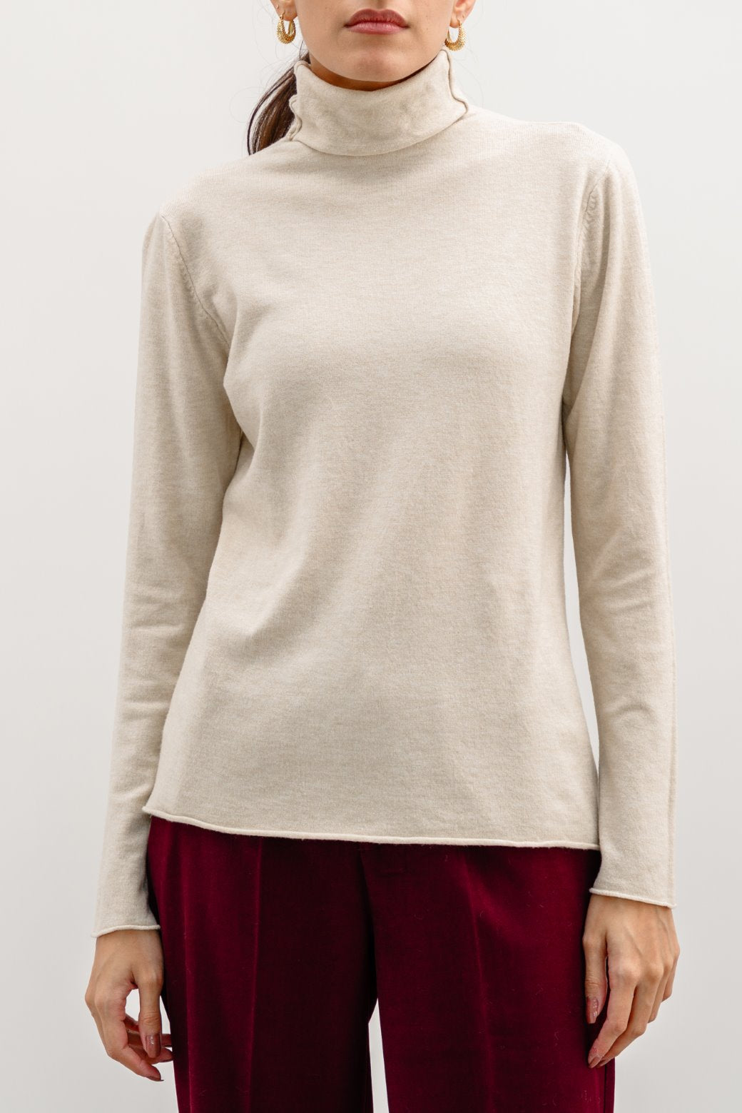 Lightweight Beige Jilpop Sweater Top