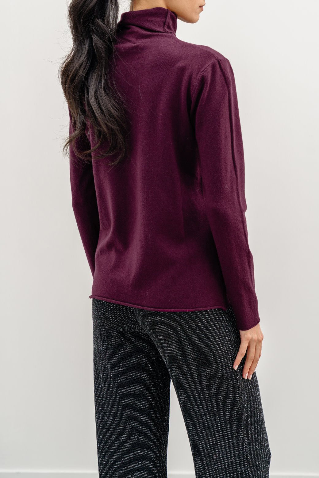 Lightweight Wine Jilpop Sweater Top
