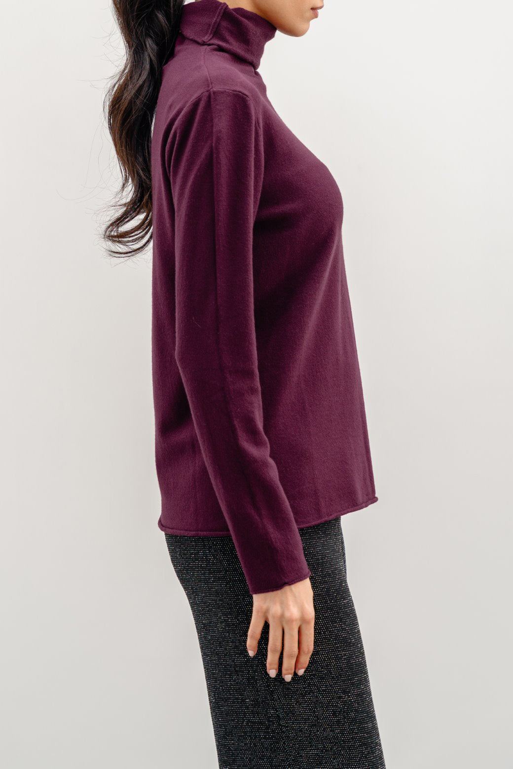 Lightweight Wine Jilpop Sweater Top