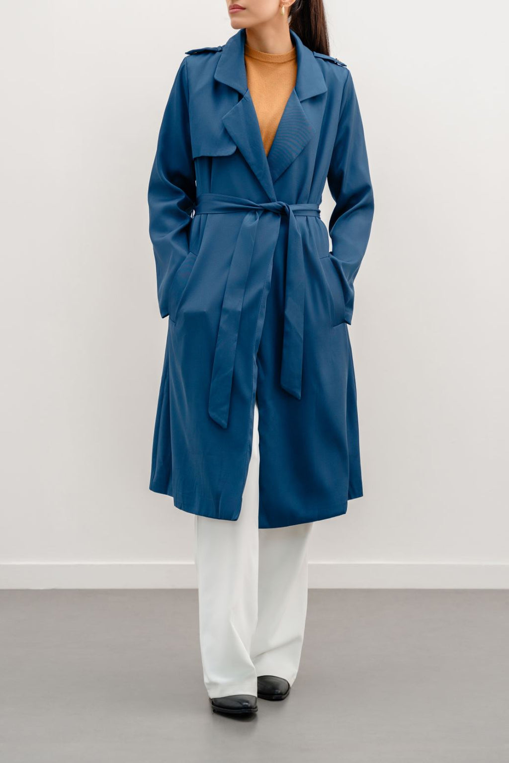 Classic Navy Jilpop Trench Coat