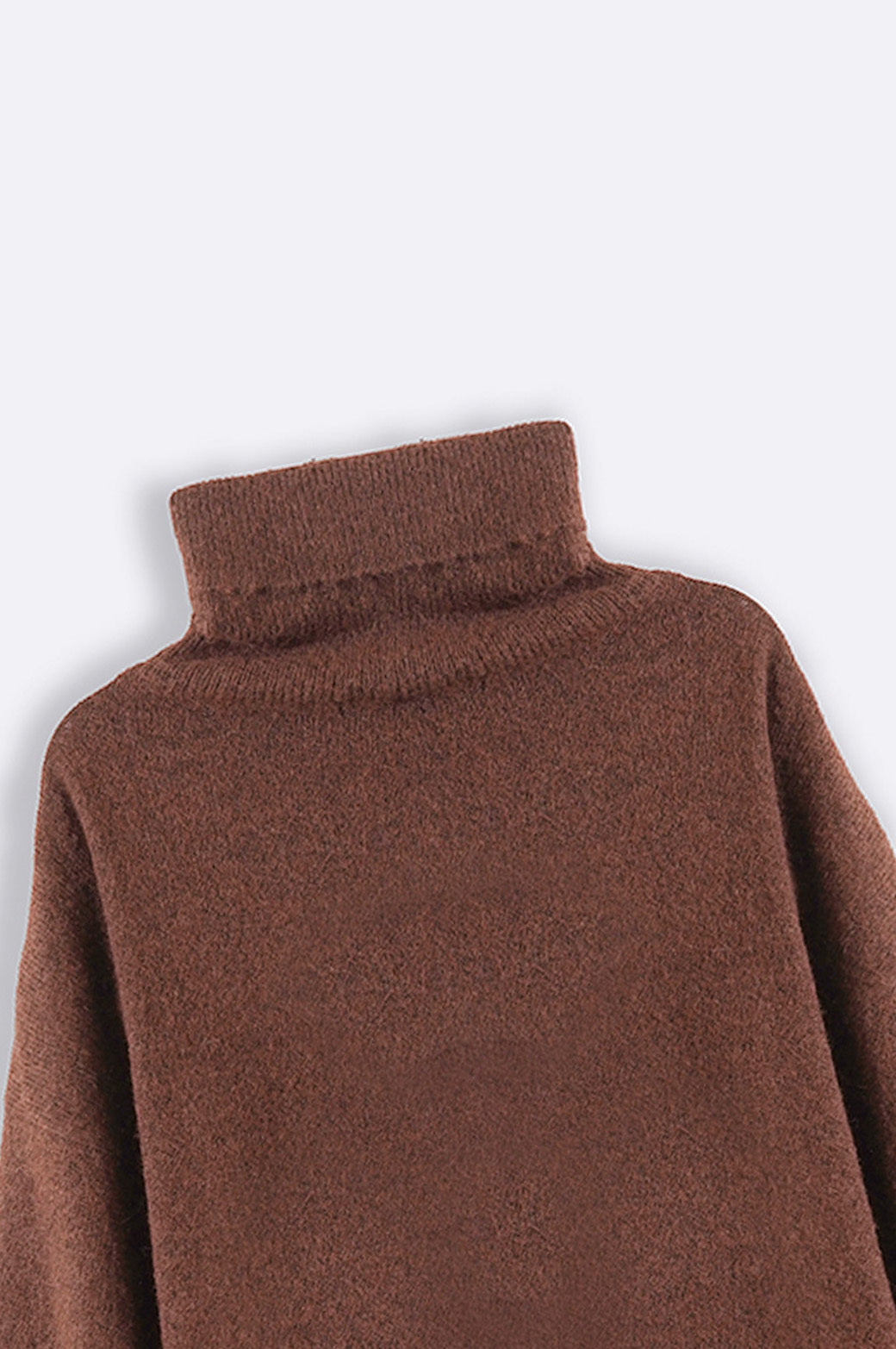 Manhattan Brown Jilpop High Neck Sweater